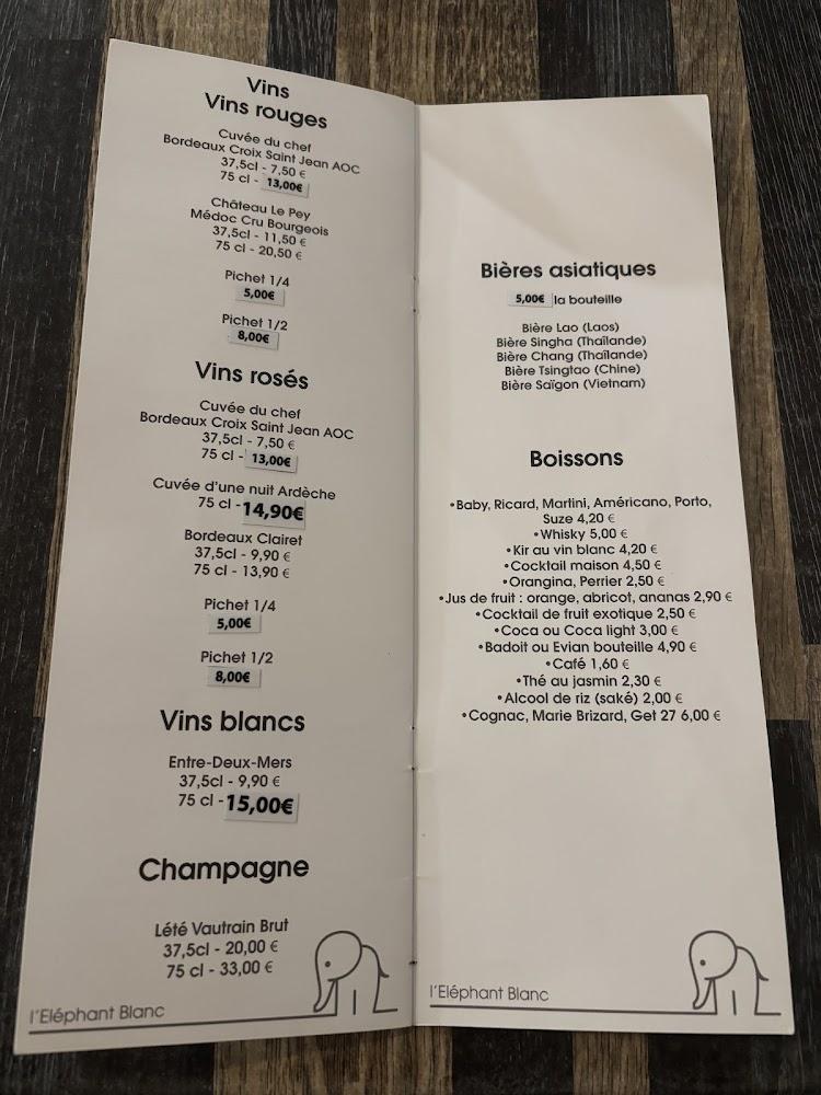 Eléphant Blanc - Menu Image 2