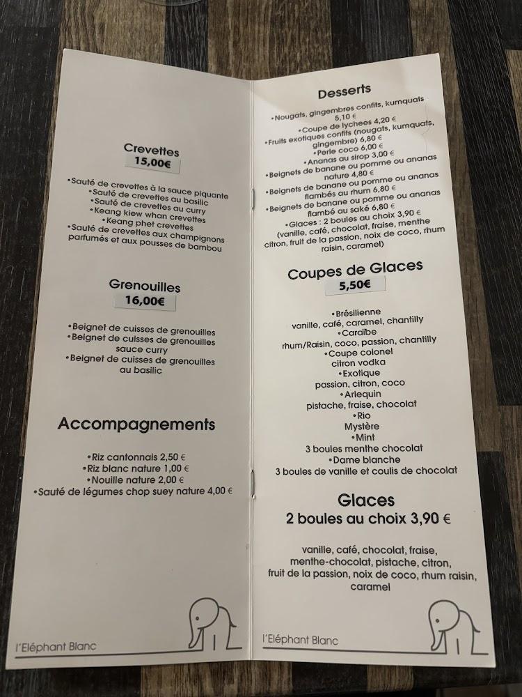 Eléphant Blanc - Menu Image 3